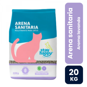 Stay Happy Arena Sanitaria Aglutinante Lavanda 20 kg - Imagen 1