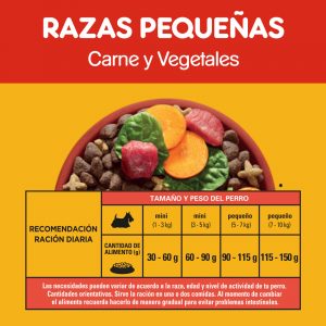 Pedigree Adulto Razas Pequeñas Sabor Carne y Vegetales - Imagen 3