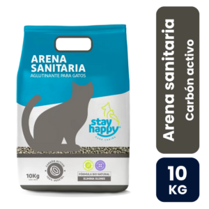 Stay Happy Arena Sanitaria Aglutinante Carbón 10kg - Imagen 1