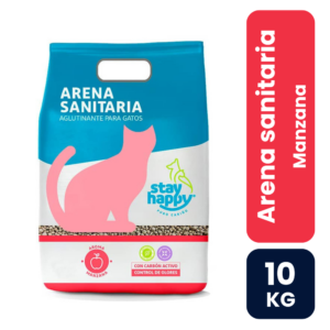 Stay Happy Arena Sanitaria Aglutinante Manzana 10kg - Imagen 1