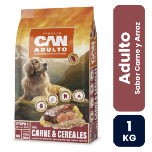 Can Adulto Razas Medianas y Grandes Carne y Cereales 1kg (10 und) - Imagen 1