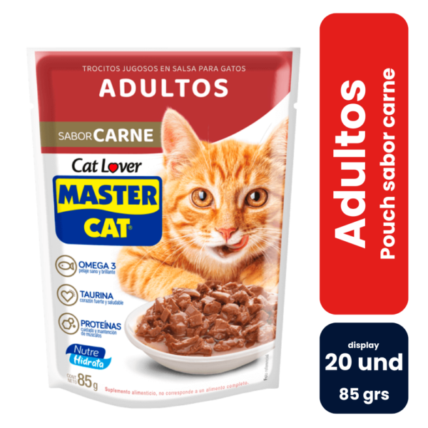 Master Cat Pouch Adulto carne