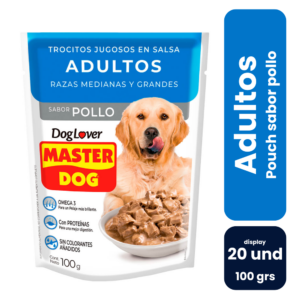Master Dog Pouch Pollo 100gr (20 und) - Imagen 1