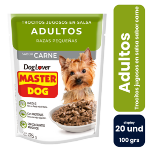 Master Dog Trocitos Jugosos Razas Pequeñas 100gr (20 und) - Imagen 1
