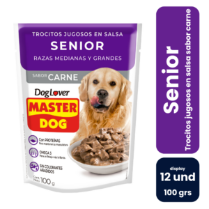 Master Dog Trocitos Jugosos Senior 100gr (20 und) - Imagen 1
