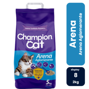 Champion Cat Arena Sanitaria Aglomerante 2kg (8 und) - Imagen 1