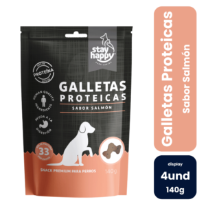 Stay Happy Galletas Proteicas Salmón 140gr (4 und) - Imagen 1
