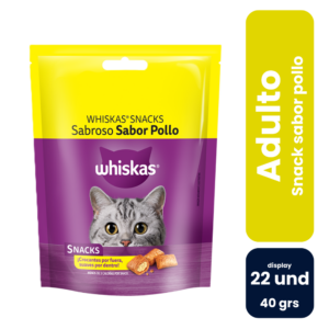 Whiskas Snacks Sabroso Sabor Pollo 40gr (22 und) - Imagen 1